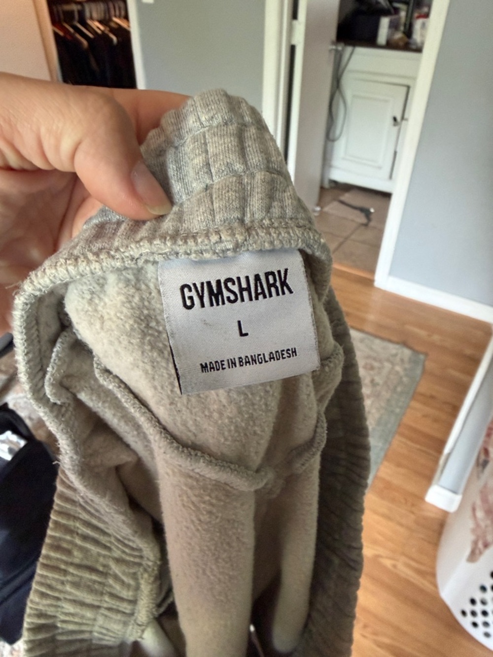 Gymshark Women's Light Gray Athletic Shorts with Elastic Waist - Picture 3 of 3